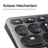 Keychron B4 Pro-K1 toetsenbord Grijs, US lay-out (QWERTY), Scissor switches, 96%, ABS keycaps, 2.4 GHz | Bluetooth | USB