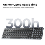 Keychron B4 Pro-K1 toetsenbord Grijs, US lay-out (QWERTY), Scissor switches, 96%, ABS keycaps, 2.4 GHz | Bluetooth | USB