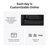 Keychron B4 Pro-K1 toetsenbord Grijs, US lay-out (QWERTY), Scissor switches, 96%, ABS keycaps, 2.4 GHz | Bluetooth | USB