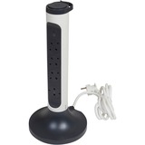 Legrand Meervoudige zuilcontactdoos stekkerdoos Wit (mat)/zwart (mat)