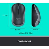 Logitech MK270 draadloze desktopset Zwart, EU lay-out (QWERTY), Rubberdome