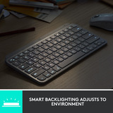 Logitech MX Keys Mini Minimalist Wireless Illuminated Keyboard Lichtgrijs, US-International lay-out (QWERTY), 80% (TKL)	, Bluetooth