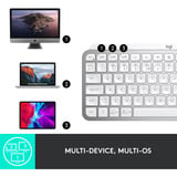 Logitech MX Keys Mini Minimalist Wireless Illuminated Keyboard Lichtgrijs, US-International lay-out (QWERTY), 80% (TKL)	, Bluetooth