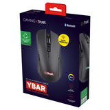 Trust GXT 931 Ybar Draadloze gamingmuis Zwart, 200 - 7.200 dpi, 2.4GHz / Bluetooth / USB