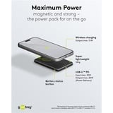 goobay Magnetische draadloze powerbank 5.000 mAh Zwart, 1x USB-C + Draadloos opladen, Power Delivery