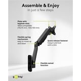 goobay Single Monitor Wall Mount, 17 tot 32 inch wandmontage  Zwart
