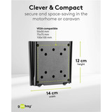 goobay TV Wall Mount Caravan FIXED (S), 13 to 27 inch wandmontage  Zwart
