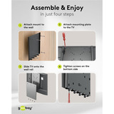 goobay TV Wall Mount Caravan FIXED (S), 13 to 27 inch wandmontage  Zwart