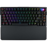 ASUS ROG Azoth Extreme RGB mechanisch gaming toetsenbord Zwart, US lay-out (QWERTY), ROG NX Snow, 75%, RGB leds, 75%, Hot-swappable, PBT Double-shot, Bluetooth / 2.4GHz / USB 2.0
