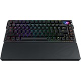 ASUS ROG Azoth Extreme RGB mechanisch gaming toetsenbord Zwart, US lay-out (QWERTY), ROG NX Snow, 75%, RGB leds, 75%, Hot-swappable, PBT Double-shot, Bluetooth / 2.4GHz / USB 2.0