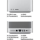 Apple Mac Studio M3 Ultra 2025 mac-systeem Zilver | M3 Ultra | 96 GB | 1 TB SSD