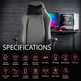 Arozzi Primo - Full Premium Leather - Anthracite gamestoel Antraciet