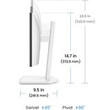 BenQ GW2490TC 23.8" monitor Wit, HDMI, DisplayPort, USB-C, Audio, AMD Free-Sync