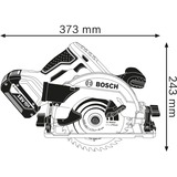 Bosch GKS 18V-57G Professional handcirkelzaag Blauw/zwart, Incl. L-BOXX, accu en oplader niet inbegrepen