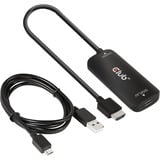 Club 3D HDMI+ Micro USB naar USB-C adapter Zwart
