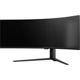 Cooler Master GP57ZS DUHD gaming monitor 57" 8K UHD Curved UltraWide  Zwart, 2x HDMI, 1x DisplayPort, USB-C, USB-B, USB-A, 120 Hz