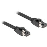 DeLOCK Cat.8.1 netwerkkabel Zwart, 1 meter, S/FTP, RJ-45