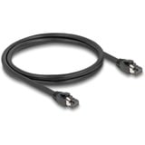 DeLOCK Cat.8.1 netwerkkabel Zwart, 1 meter, S/FTP, RJ-45