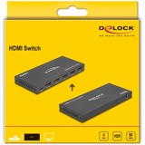DeLOCK HDMI Switch 4 x HDMI in to 1 x HDMI out 8K 60 Hz Zwart