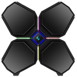 DeepCool Quardstellar Infinity Big Tower behuizing Zwart | 1x USB-C | RGB | Tempered Glass