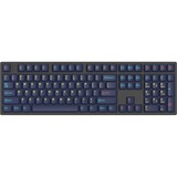 HelloGanss HS108T GC17, toetsenbord Zwart/donkerblauw, US lay-out, Gateron Yellow, RGB leds, PBT Doubleshot keycaps, hot swap, 2,4 GHz / Bluetooth / USB-C