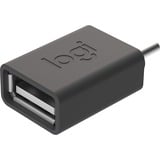 Logitech Logi USB C to USB A Adaptor adapter Grafiet