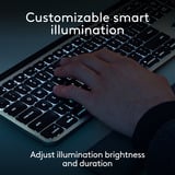 Logitech MX Keys S Combo for Mac, desktopset Grijs/zwart, US-International, Bluetooth Low Energy