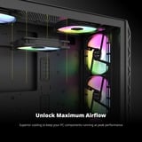 Montech HP140 ARGB PWM 3 in 1 Pack case fans Zwart, 3 stuks, 140 x 140 x 25 mm