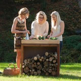 OFYR Butcher Block Storage 90 Corten Teak Hout opberger 