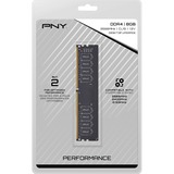 PNY 8 GB DDR4-2666 werkgeheugen Zwart, MD8GSD42666, Performance