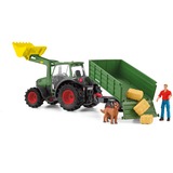 Schleich Farm World - Trekker met aanhanger speelgoedvoertuig 42608