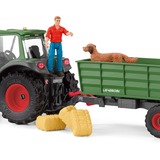 Schleich Farm World - Trekker met aanhanger speelgoedvoertuig 42608