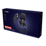 Trust GXT 269 Emita II Streamingmicrofoon Zwart, met tafelstandaard