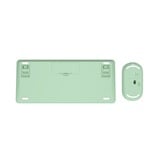 Trust Lyra Multi-Device Wireless Keyboard & Mouse, desktopset Groen, US lay-out, Scissor switches, 800 - 1.600 dpi, 2,4 GHz USB, Bluetooth, 65%