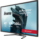 iiyama G-Master Red Eagle G4380UHSU-B2 42.5" 4K Ultra HD gaming monitor Zwart, 2x DisplayPort, 2x HDMI, 4x USB-A, 144 Hz