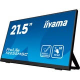 iiyama ProLite T2255MSC-B1 21.5" monitor Zwart, Touch, HDMI, DisplayPort, USB, Audio