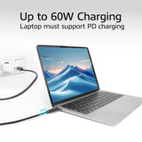 ACT Connectivity USB 3.0 10Gbps 60W USB Type-C kabel, 3 meter Zwart