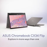 ASUS Chromebook CX34 Flip CB3401FBA-LZ0187 14"  2-in-1 laptop Grijs | Core i5-1235U | Iris Xe Graphics | 16 GB | 256 GB SSD | Touch