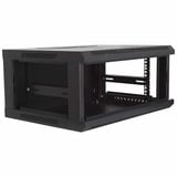 DSI 4U wandkast met glazen deur server rack Zwart