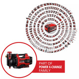 EINHELL AQUINNA Accu Automatische Tuinpomp Rood/zwart, Accu en oplader niet inbegrepen, Power X-Change