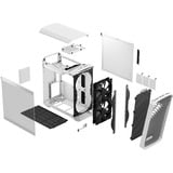 Fractal Design Torrent Compact White TG Clear midi tower behuizing Wit | 2x USB-A | 1x USB-C | Tempered Glass