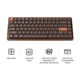 Keychron K3 Max-H1W All-Wood Special Edition, toetsenbord Houtkleur, US lay-out, Keychron Milk POM Red, RGB leds, 75%, Double-shot PBT, hot swap, 2.4GHz | Bluetooth 5.1 | USB-C