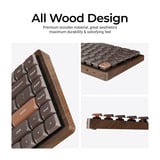 Keychron K3 Max-H1W All-Wood Special Edition, toetsenbord Houtkleur, US lay-out, Keychron Milk POM Red, RGB leds, 75%, Double-shot PBT, hot swap, 2.4GHz | Bluetooth 5.1 | USB-C