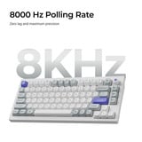 Keychron Q1 HE 8K Magnetic Switch Keyboard, toetsenbord Wit, US lay-out, Keychron Ultra-Fast Lime, 75%, RGB, Hot swap, 8K