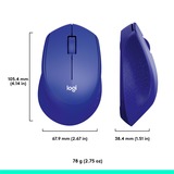 Logitech M330 SILENT PLUS muis Blauw, 1000 dpi