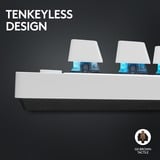 Logitech PRO X TKL, gaming toetsenbord Wit, US-International, GX Brown, 80% (TKL), RGB leds, PBT Doubleshot keycaps, 2,4 GHz / Bluetooth / USB-C