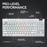 Logitech PRO X TKL, gaming toetsenbord Wit, US-International, GX Brown, 80% (TKL), RGB leds, PBT Doubleshot keycaps, 2,4 GHz / Bluetooth / USB-C