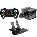 MOZA GS V2P GT stuurwiel + R12 V2 stuurbasis + SR-P Pedal Set (Throttle + Brake) Bundel Zwart, Basis, stuur en pedalen