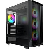 Montech X5 midi tower behuizing Zwart | 2x USB-A | 1x USB-C | Tempered Glass