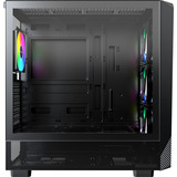 Montech X5 midi tower behuizing Zwart | 2x USB-A | 1x USB-C | Tempered Glass